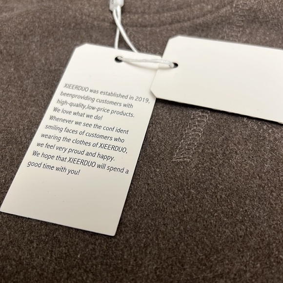 NWT Xieerduo Light Brown Soft Sweatshirt Large - Picture 3 of 6